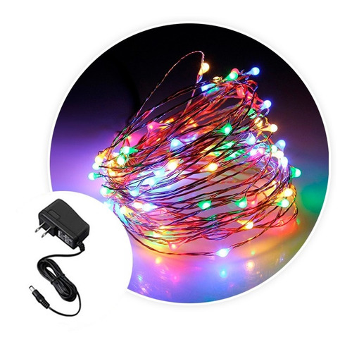 Luces Micro Led Alambre Navidad X 100 Multicolor Lml05-ehs