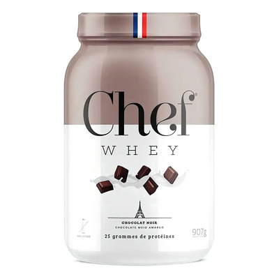 Proteína Whey Concentrada Chef Whey 907g Gourmet Sem Lactose Chocolate Meio Amargo | Frete grátis