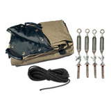 Malla Sombra 6x4 Beige Reforzada+1kg De Lazo+kit/instalar