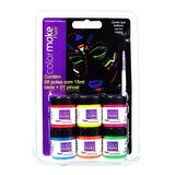 Tinta Líquida Fluorescente 6 Cores Neon Facial Para Festas