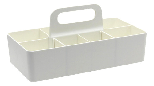 Caja De Almacenamiento De Plástico Con Asa Cesta Blanco