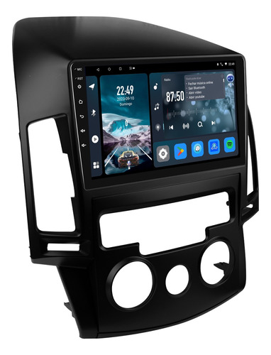 Central Multimidia I30 Android 13 Auto Carplay 9p Voz 2cam