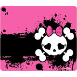Hot Pink Girl Cráneo Mouse Pad