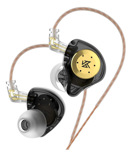 Auriculares Kz Edx Pro Color Negro Y Cristal