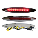 Tira De Luz 9 Leds Rojos 6 Pulgadas Cromada