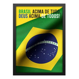 Quadro Bandeira Presidente Bolsonaro Brasil Acima De Todos