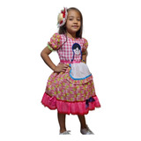 Vestido Infantil Festa Junino Quermesse Floral Luxo 