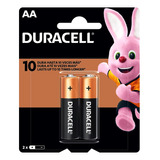 Pilha Alcalina Duracell Aa Embalagem Com 2 Unidades