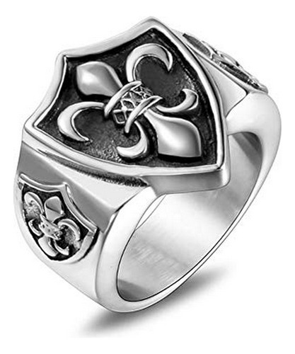 Anillos Nanmuc Vintage Punk Fleur De Lis Para Hombre, Anillo