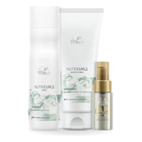 Kit Wella Nutricurls Sh 250ml + Cond 200ml + Óleo Light 30ml