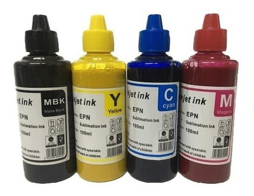 Tinta Sublimacion  100 Ml Inkjet  Ink Colores: C , M, Y, B