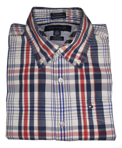 Camisa Tommy Hilfiger Blanco, Rojo Y Azul S (usada)/rabstore
