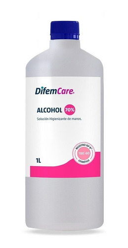 Alcohol 70° Desnaturalizado Difempharma 1 Litro