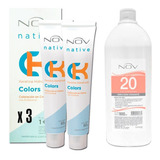 Kit 3 Cajas De Tintura Nov Native + Oxidante Nov Vol20 900ml