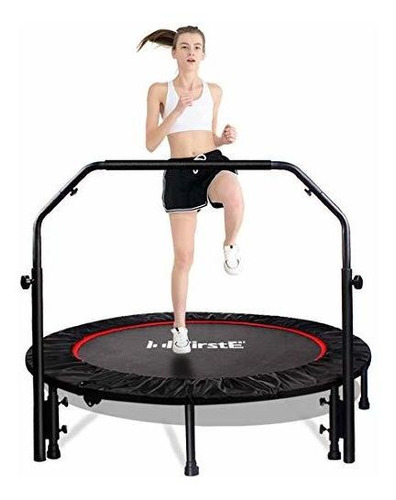  Trampolín Fitness Plegable 48  Con Manillar Ajustable 