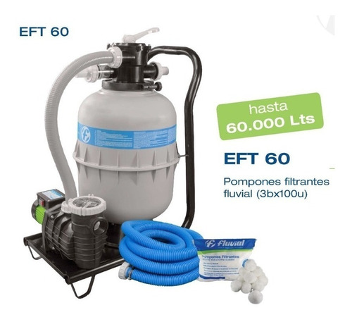Equipo Filtrante Eft 60 Hasta 60000 Litros Fluvial P