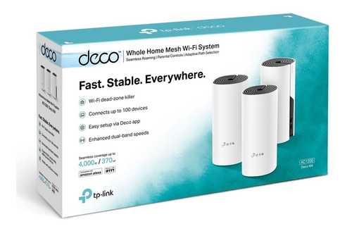 Sistema Wi-fi Mesh Para La Casa Ac1200 Deco M4 Hasta 260m2