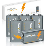 Baterías 9v Pknova, Paquete De 6 Baterías Alcalinas D...