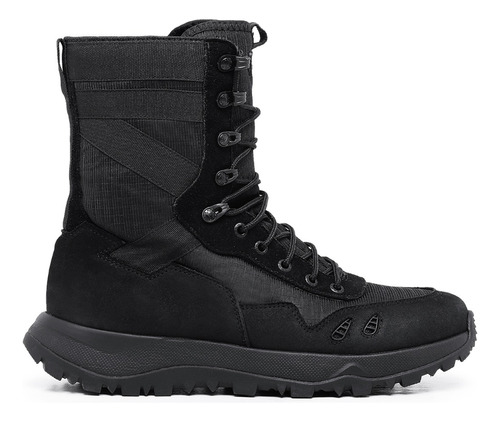 Bota Coturno Militar Acero Light Preto Extra Leve Ziper