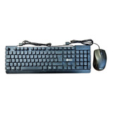 Combo Teclado + Mouse Ibek Modelo Bk811 Negro Con Cable Usb