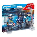 Playmobil 70669 City Action Set X3 Policias Equipo Policial
