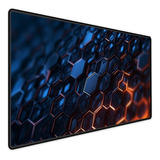 Mousepad Gamer Speed Extra Grande 70x35 Hex Azul Laranja