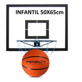 Cesta De Basquete C/bola Penalty Tabela Infantil Naval 50x65