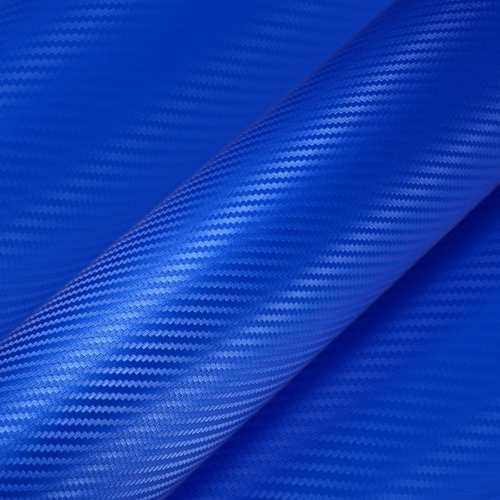 Vinyl Wrapping Fibra De Carbono 3d 1.52m X 1m Azul Rey