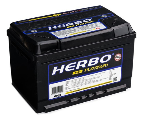 Batería De Auto Herbo 12x80 Instalación Sin Cargo