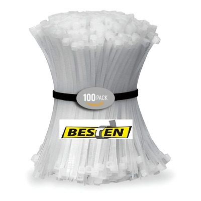 100pzs Cinchos Plasticos 28kg Bridas Nylon Anti-uv 50cm Blan Color Blanco | Meses sin interés