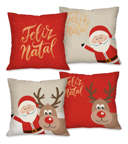 Capas De Almofada Decorativas Natalinas Feliz Natal Dcorô