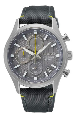 Seiko Reloj Cronógrafo De Cuarzo Con Esfera Gris Para Hombre