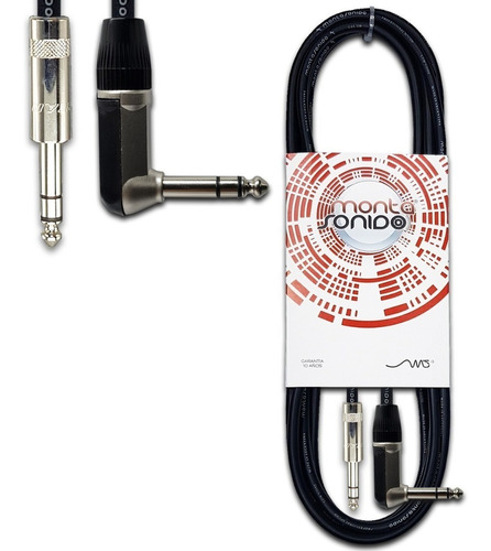 Cable Plug Trs A Codo 90 L Stereo Balanceado 2 Mts Mscables