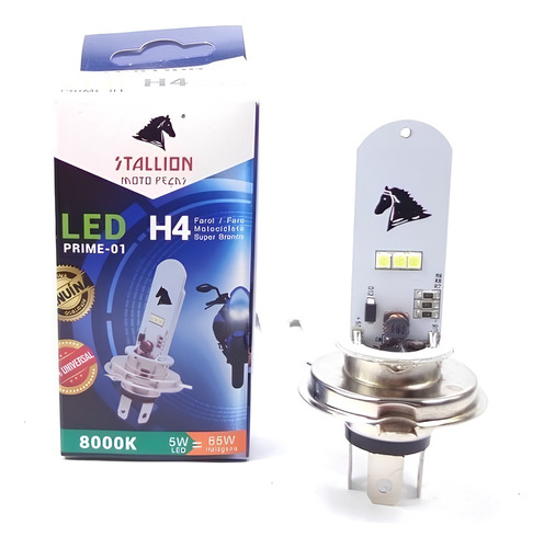 Lâmpada Moto Led H4 Titan 150 160 Fan 160 Efeito Xenon 