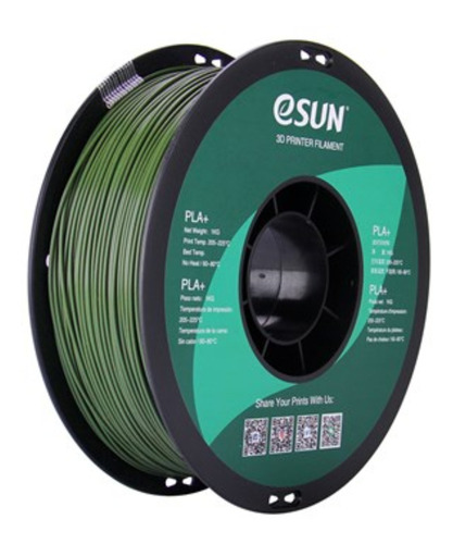 Esun Pla+ Filamento 3d De 1.75mm Color Olive Green