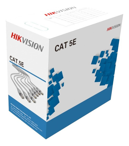 Cable Utp 305 M Cat 5e 100% Cobre Ds-1ln5e-e/e Hikvision