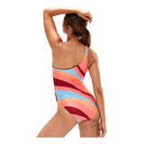 Vestido De Baño Printed Asymetric Rosado-34 Speedo