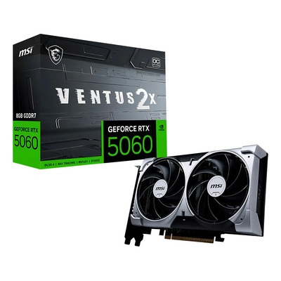 Tarjeta De Video Msi Geforce Rtx 5060 Ventus 2x Oc 8gb Gddr7 | Meses sin interés