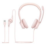 Fone Headset, Usb, H390, Rosa, 981-001280, Logitech