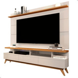 Rack Com Painel Para Sala Tv 65  Off White/nature - Mod.2030