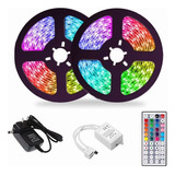 Fita De Led 10m Rgb Colorido Impermeável Ip65 Ir Controle Re