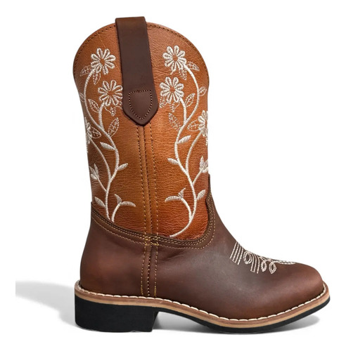 Bota Vaquera Rodeo Don Pedro Mujer Piel Coyote. | Envío gratis