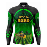 Camisa Camiseta Agro Uv Agricultura Colheitadeiragll-15verde