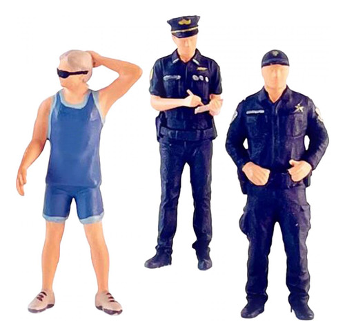Figuras De Policías Y Hombres, Dioramas, Diseño De