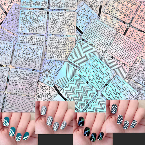 Pack 144 Plantillas Para Uñas Sticker Nails Art Manicura 