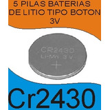 5 Pilas Baterías De Litio Cr2430 Tipo Botón 3v