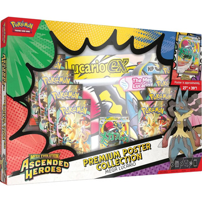Pokemon Tcg: Ascended Heroes Poster Mega Lucario Inglés Pokemon Inglés | Envío gratis