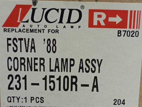 Cruce Ford Festiva 92-93 Drecho (ambar) Lucid 51060 Foto 3