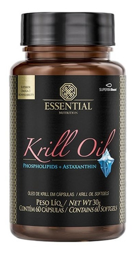 Krill Oil 60 Cápsulas - Essential Nutrition Ômega 3,6 E 9 