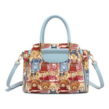 Bolso Satchel Con Estampado De Tapiz Van Gogh Bear V046